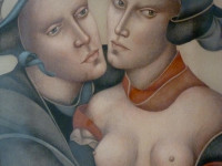 Carmen Aldunate. Chile, 1940. Sin título, téc. mixta sobre papel, 98 x 70 cm., 1985